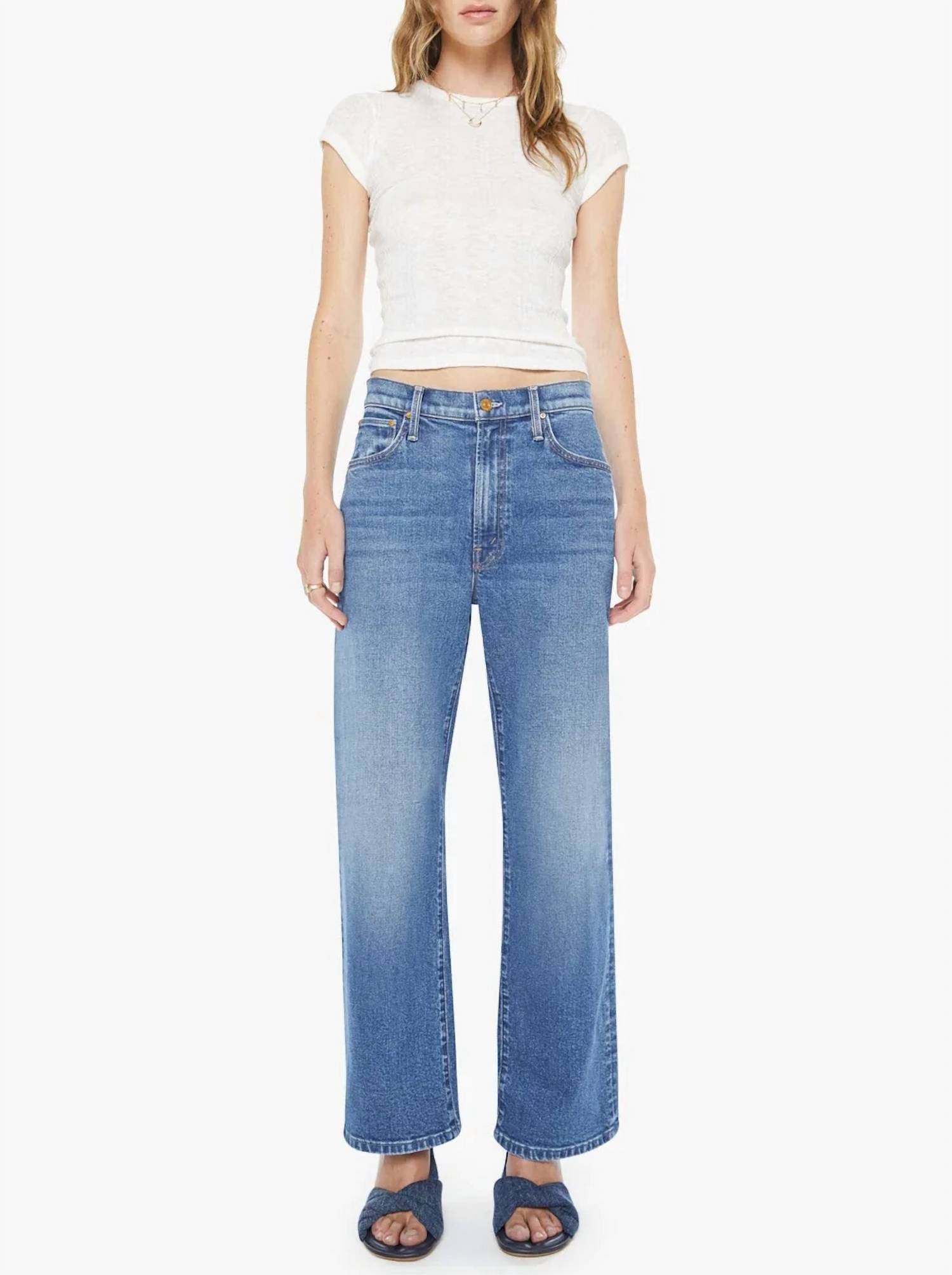 New Mother Dodger Ankle Jeans In Knick Knack Paddy Whack